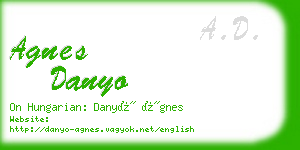 agnes danyo business card